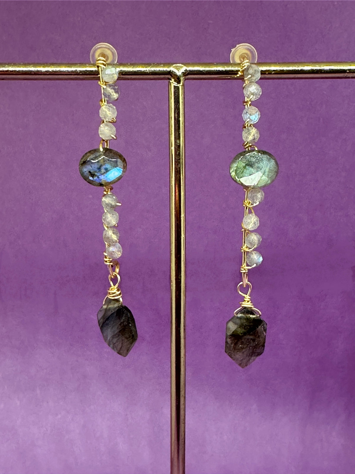 LABRADORITE DROP EARRING