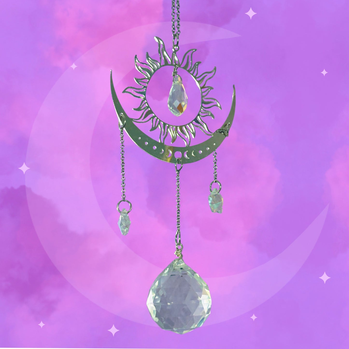 ‘Sun/Moon’ Suncatcher Pendant