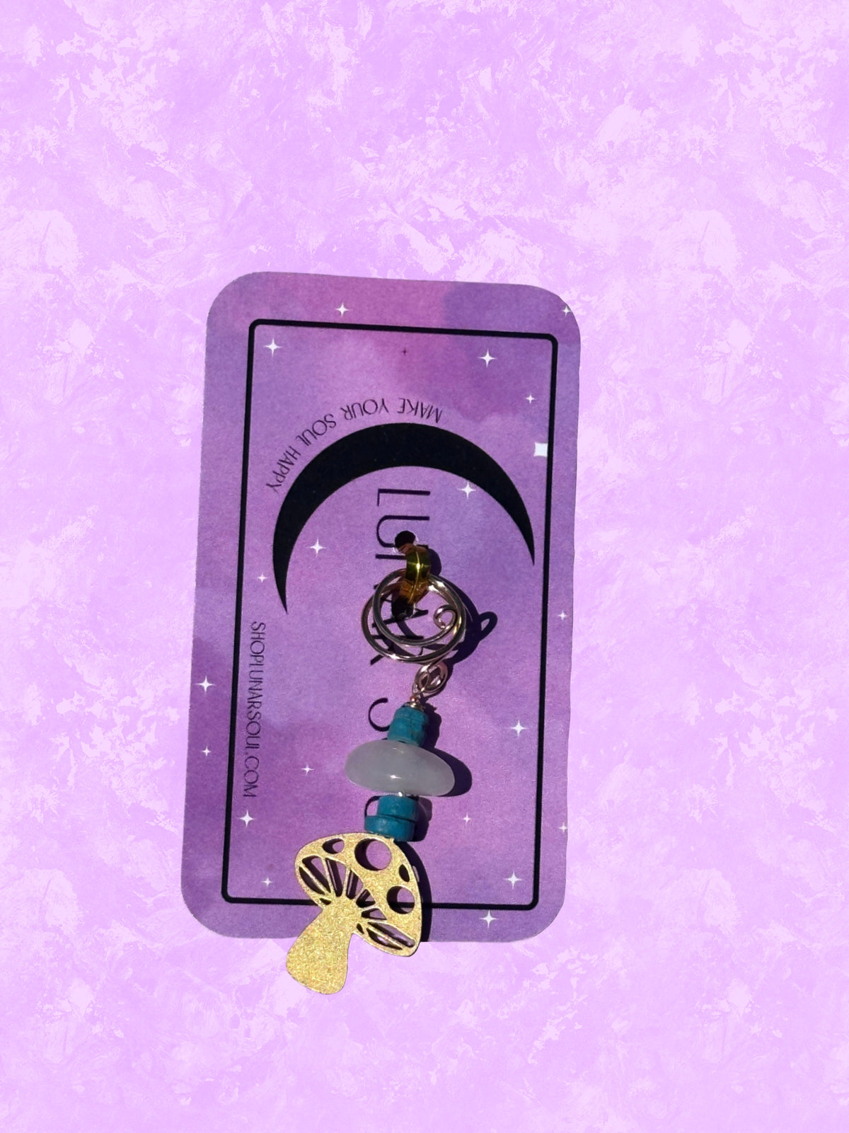 ROSE QUARTZ x CLAYx MUSHROOM HAIR JEWEL