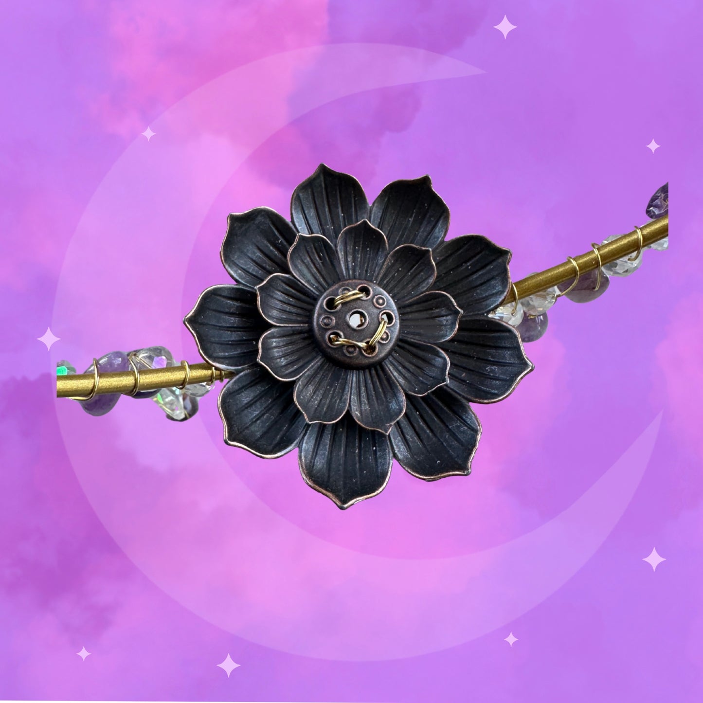 ‘Amethyst Sun’ Incense Holder Suncatcher
