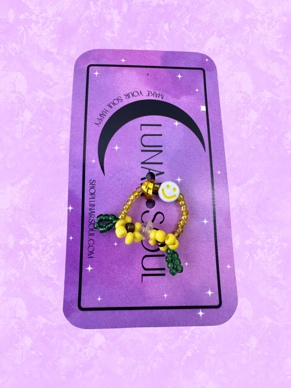 GEMSTONE SMILEY RINGS