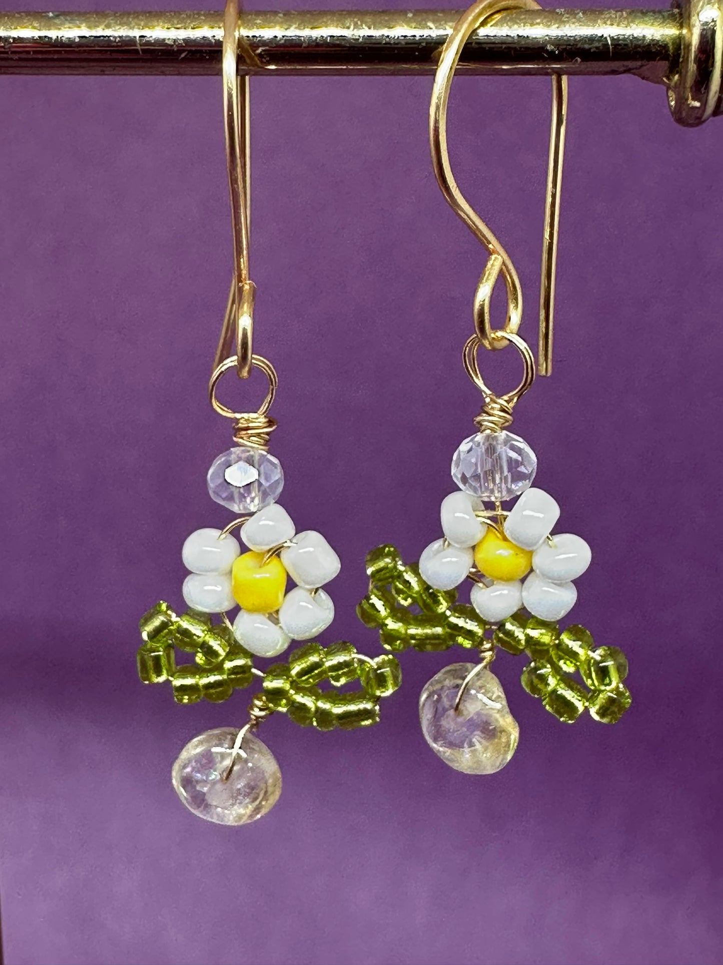 DAISY x CITRINE GEMFLOWER - EARRING