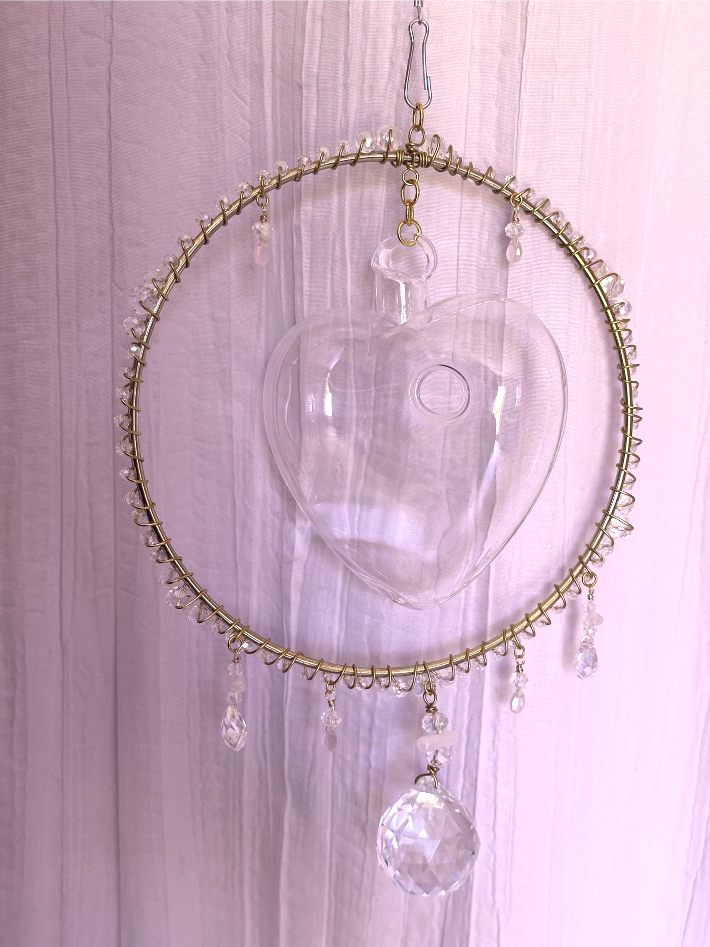 HEART - SMALL GLASS PLANTER SUNCATCHER