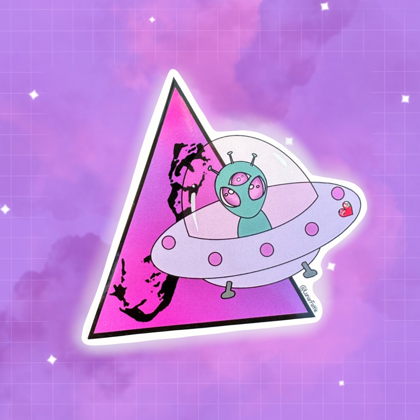 ‘ALIEN IN THE TRIANGLE’ GLOSS VINYL STICKER