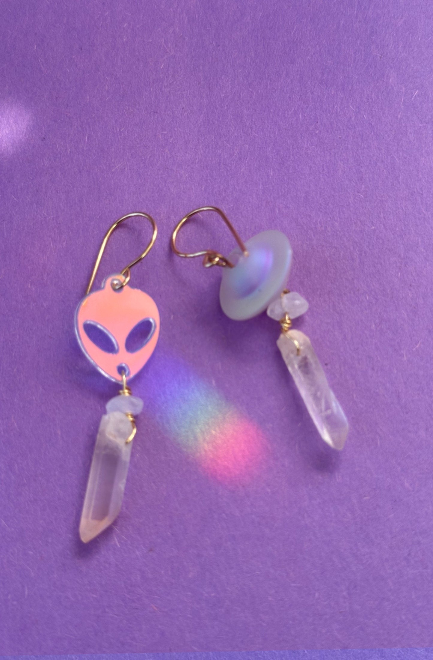 ‘Alien’ Clear Quartz Earring