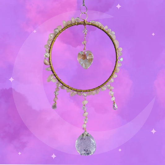 ‘Love Aura’ Rose Quartz Suncatcher