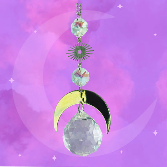 ‘Crescent Moon’ Suncatcher Pendant