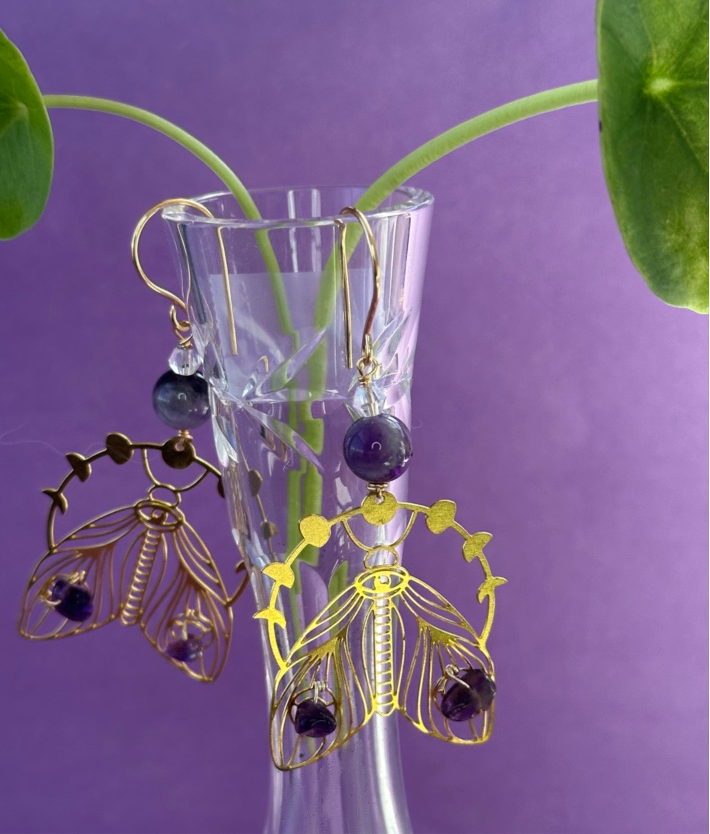 ‘Night Guide’ Amethyst Earring