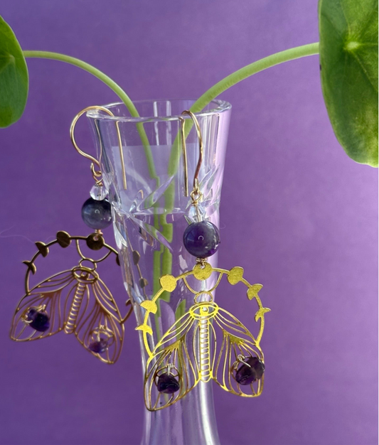 ‘Night Guide’ Amethyst Earring