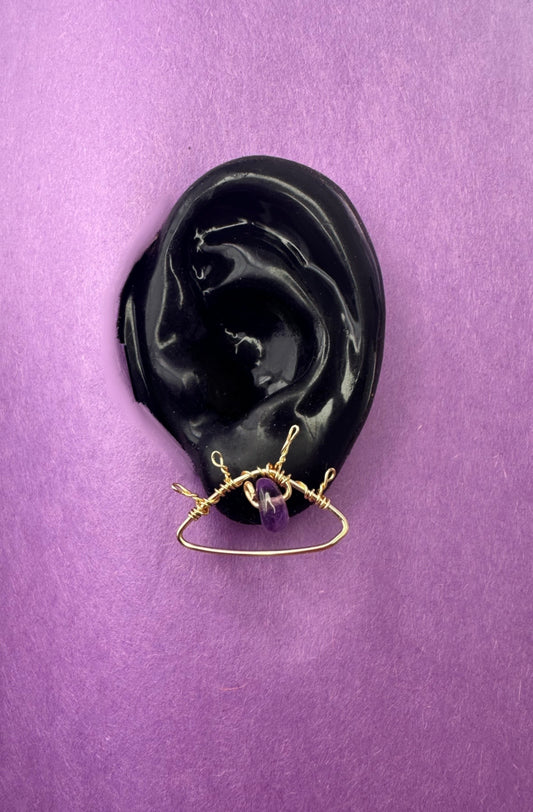 ‘Protector’ Amethyst Eye Stud