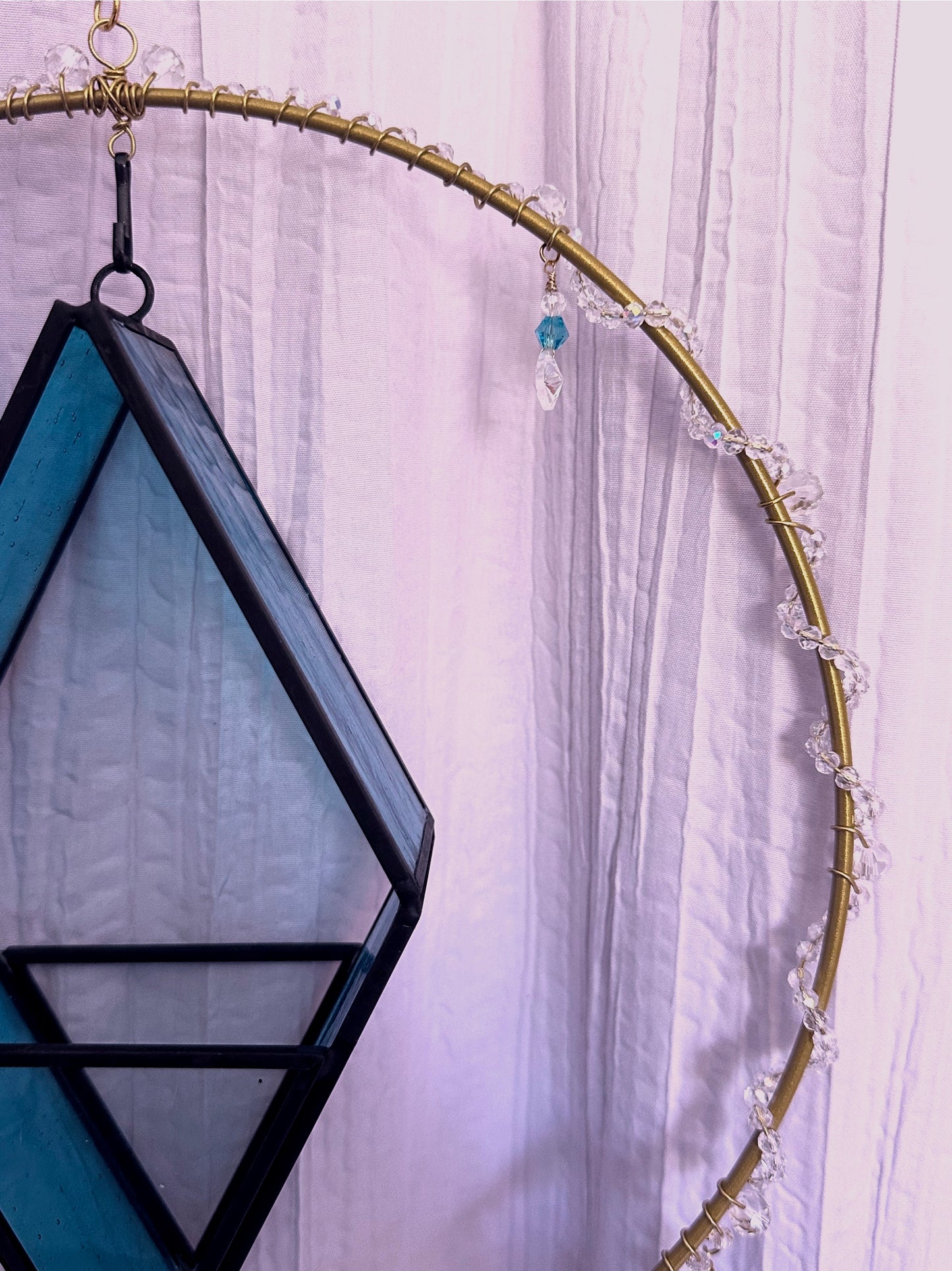 BLUE - LRG GLASS PLANTER SUNCATCHER
