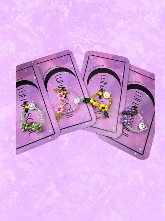 GEMSTONE SMILEY RINGS