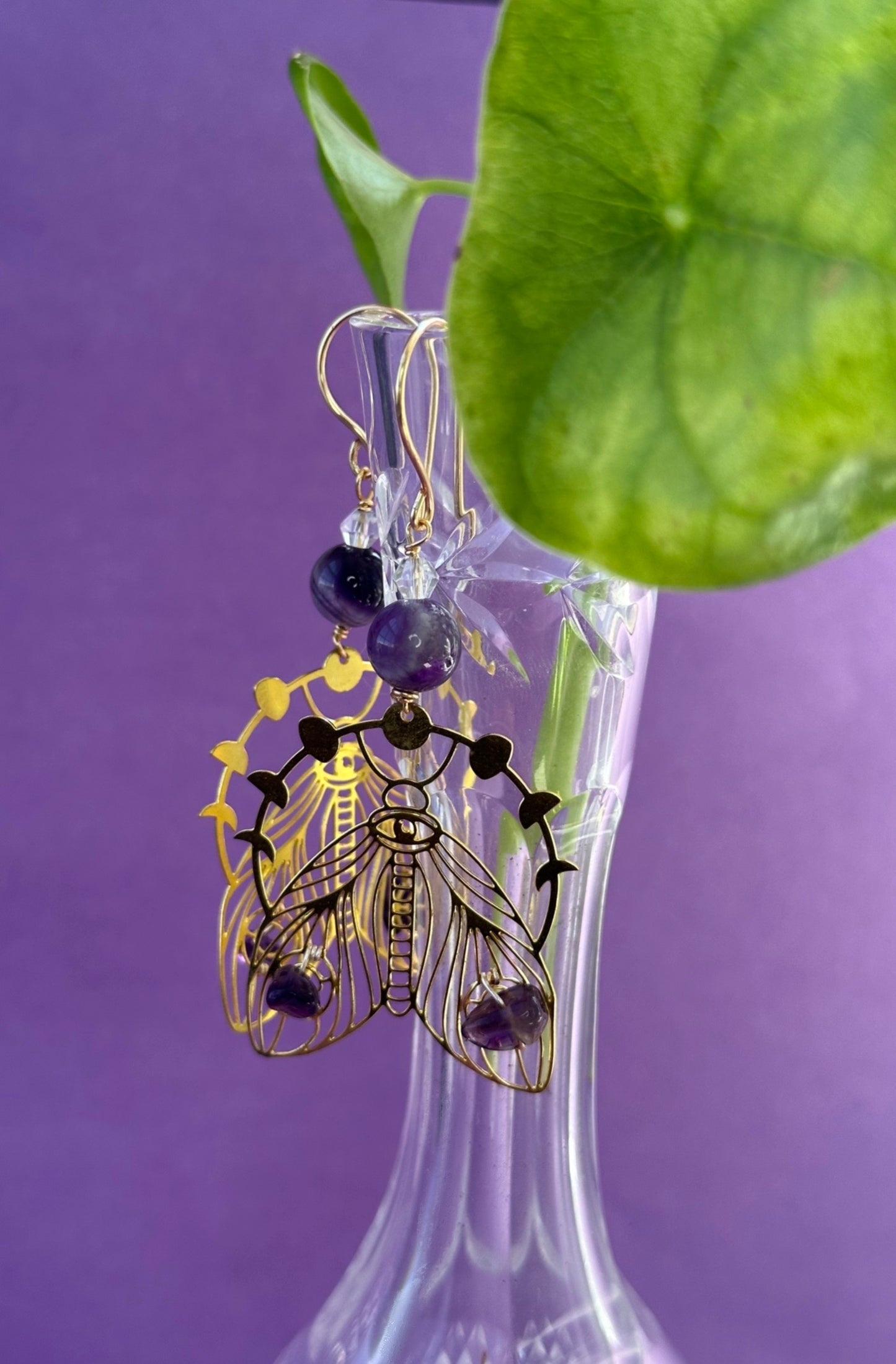 ‘Night Guide’ Amethyst Earring