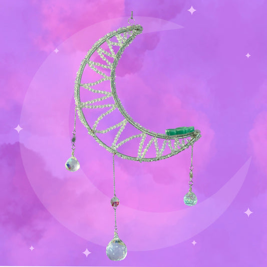‘Turquoise Flower Moon’ Incense Holder Suncatcher