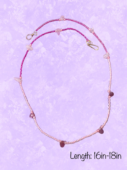 SAPPHIRE x ROSE QUARTZ CHOKER