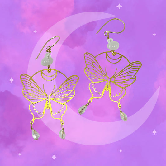 ‘Spread your Wings’ Clear Quartz Earring