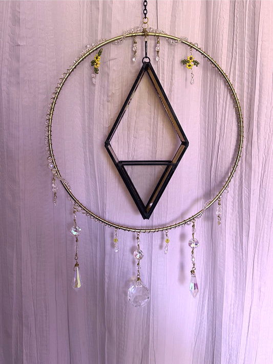YELLOW -LRG GLASS PLANTER SUNCATCHER