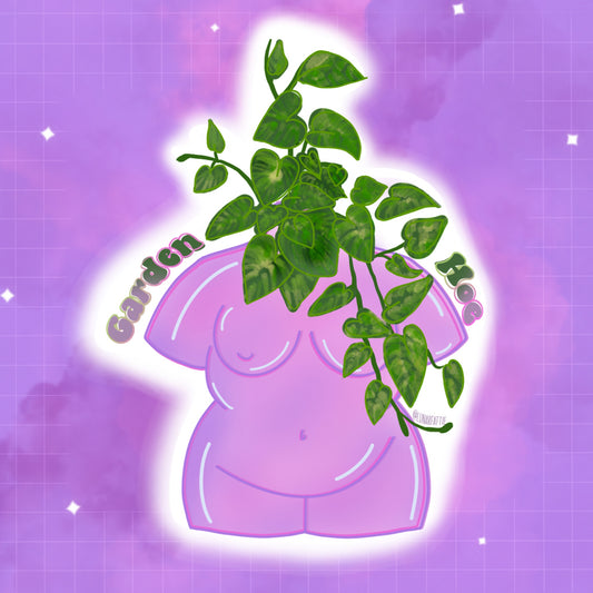 ‘Garden Hoe’ Mini Clear vinyl Sticker