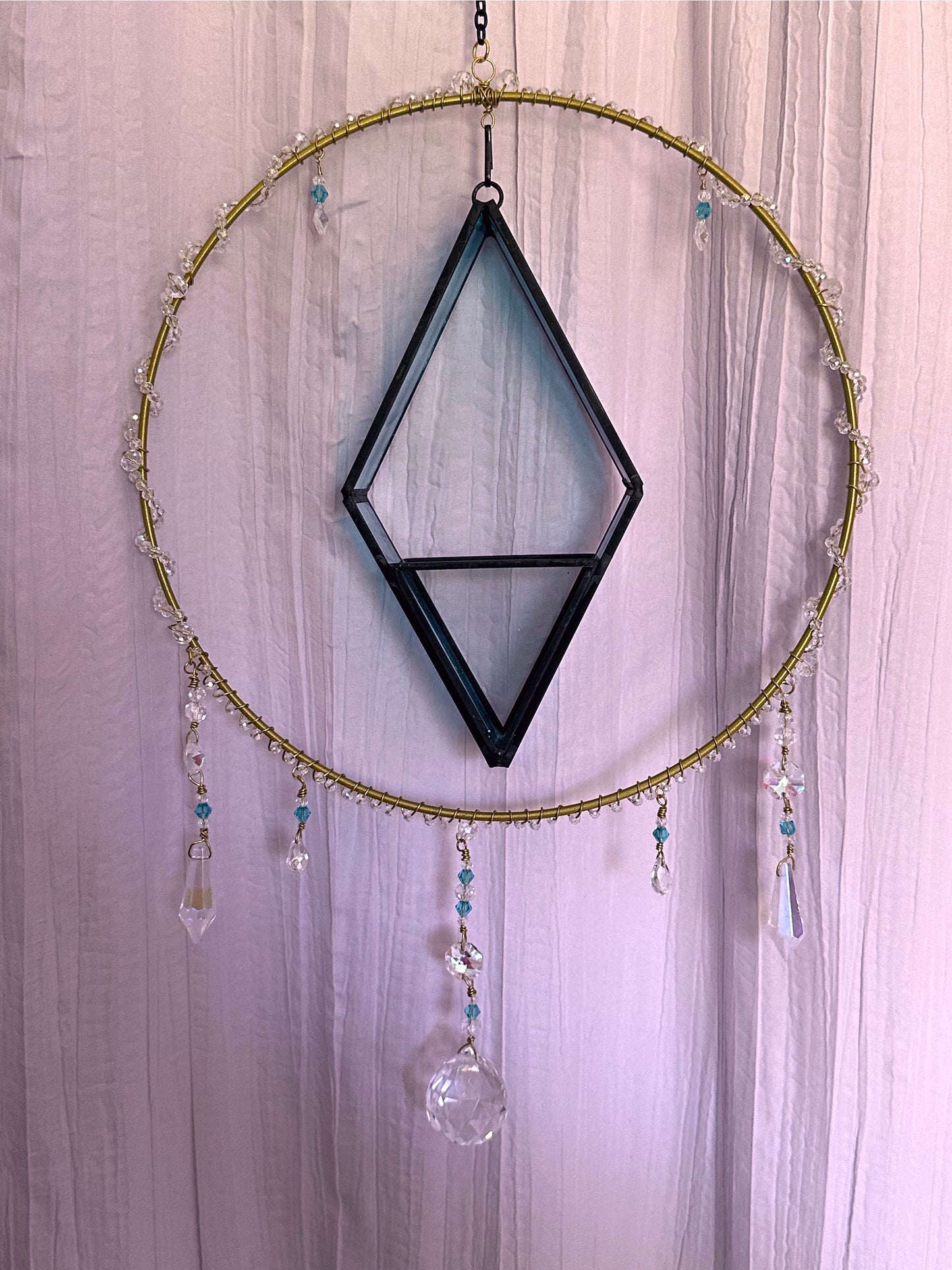 BLUE - LRG GLASS PLANTER SUNCATCHER