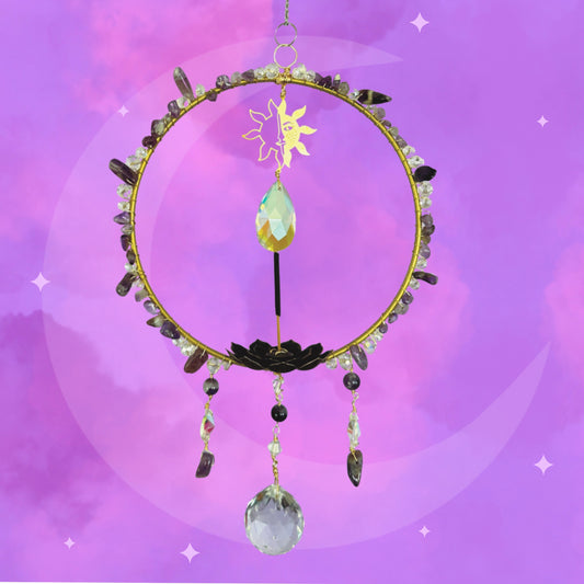 ‘Amethyst Sun’ Incense Holder Suncatcher