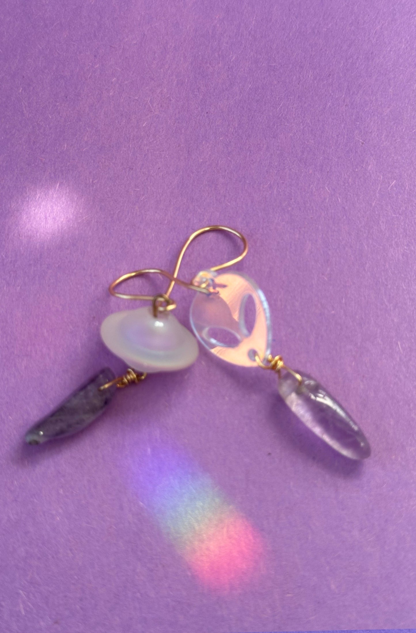 ‘Alien’ Amethyst Earring