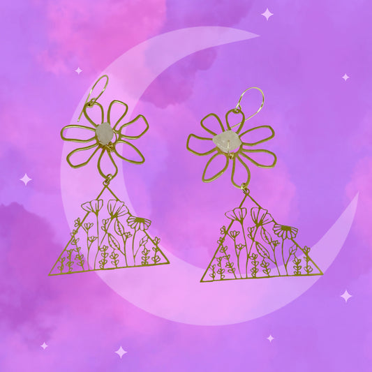 ‘Flower Garden’ Rose Quartz Earring