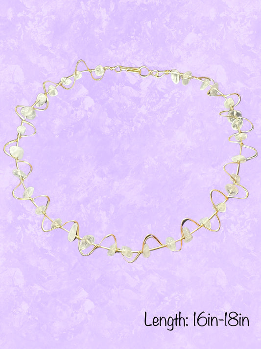 ‘LIFE’ CLEAR QARTZ CHOKER