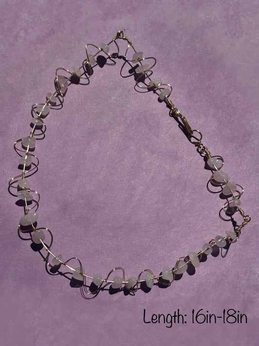 ‘LIFE’ - ROSE QUARTZ CHOKER