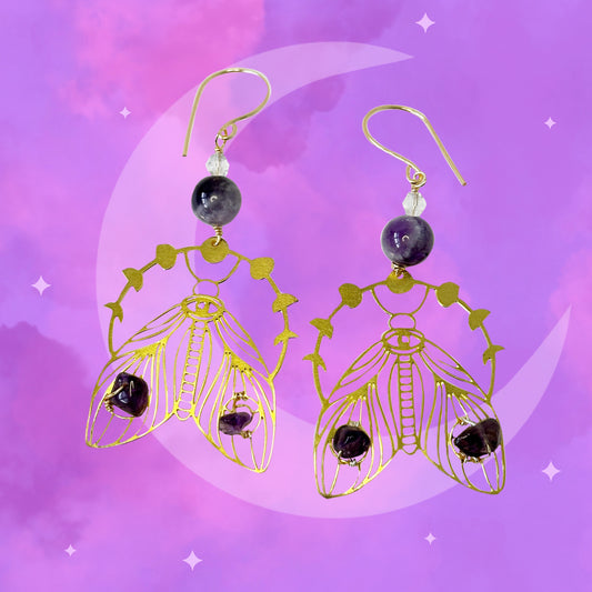 ‘Night Guide’ Amethyst Earring