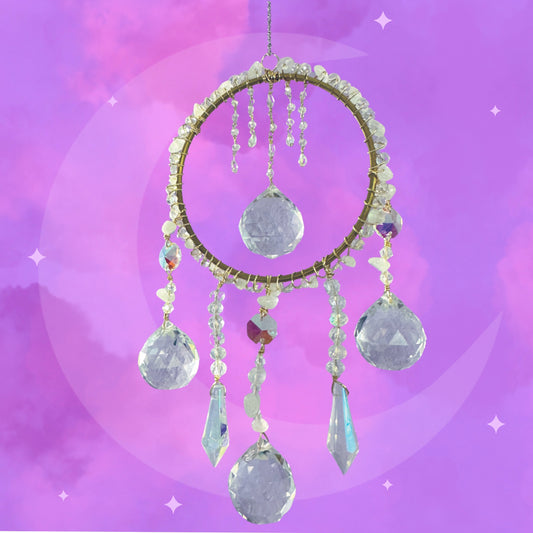 ‘Cascade’ Clear Quartz Suncatcher